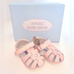 Angel Baby/L'Amour Mack Leather Fisherman Sandal in Pink Size: 1 Baby/Toddler